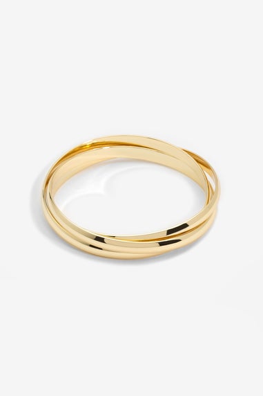 Jon Richard Gold Plated Interlock Bangles