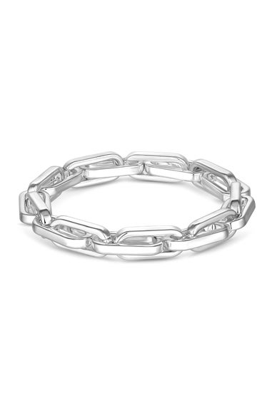 Jon Richard Recycled Silver Plated Chain Stretch Bracelet