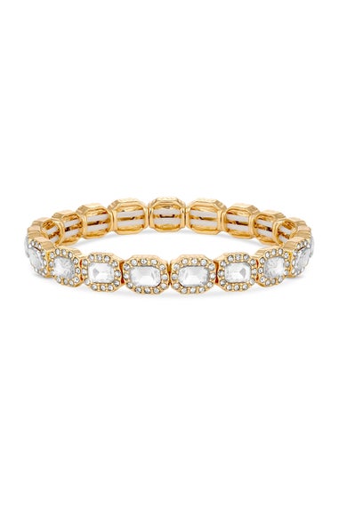 Jon Richard Gold Plated Crystal Stretch Bracelet