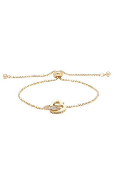 Jon Richard Gold Plated Interlink Heart Toggle Bracelet