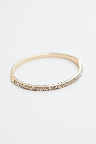 Jon Richard Gold Plated Pave Bangle