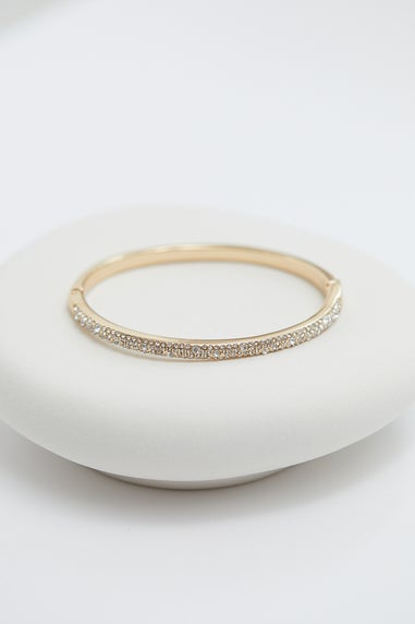 Jon Richard Gold Plated Pave Bangle