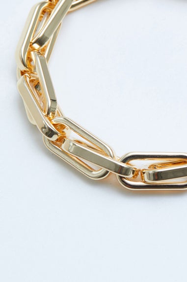 Jon Richard Recycled Gold Plated Polished Chain Stretch Bracelet