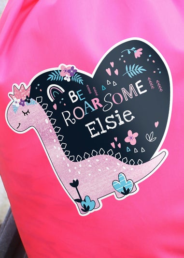 Personalised Memento Company Pink Dinosaur Kit Bag