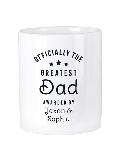 Personalised Memento Company White Officially The Greatest Ceramic Storage Pot