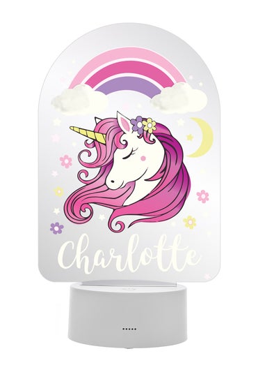 Personalised Memento Company Pink Unicorn LED Colour Changing Night Light