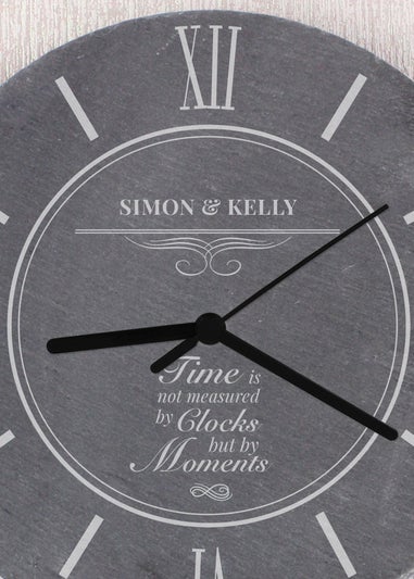 Personalised Memento Company Slate Moments Slate Clock