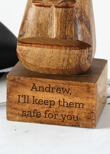 Personalised Memento Company Wood Nose-Shaped Glasses Holder