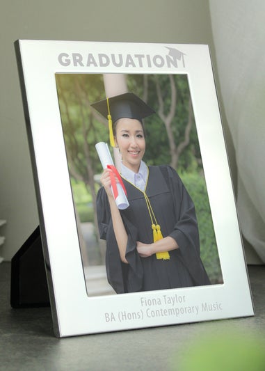 Personalised Memento Company Silver Graduation Silver 4x6 Photo Frame