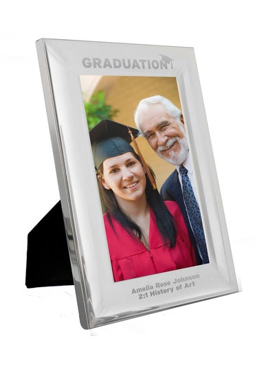 Personalised Memento Company Silver Graduation Silver 4x6 Photo Frame