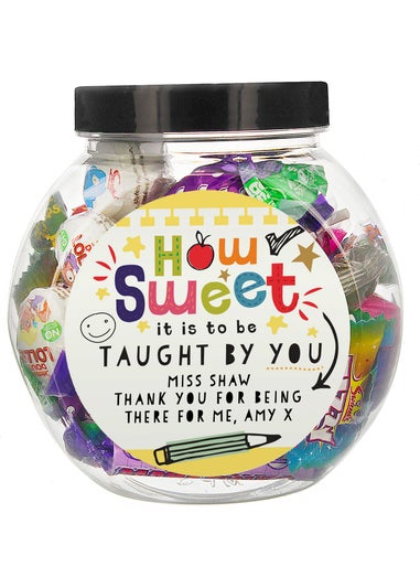 Personalised Memento Company Clear Shape Little Minds Sweet Jar