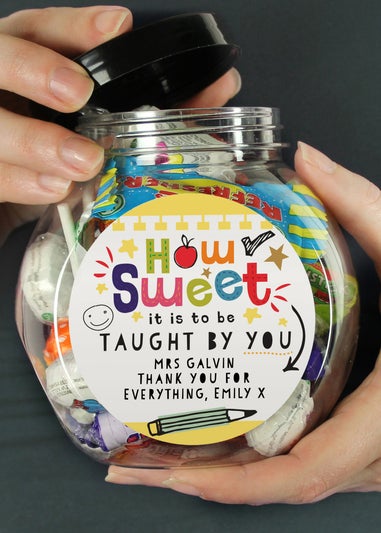 Personalised Memento Company Clear Shape Little Minds Sweet Jar