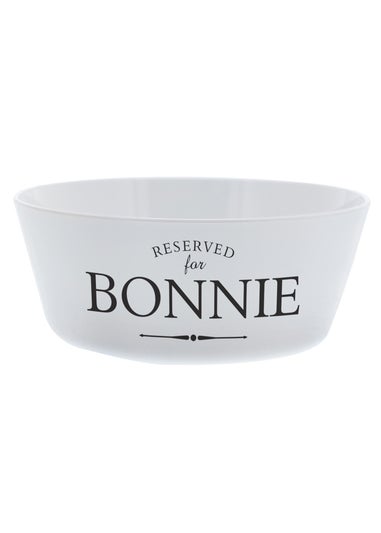 Personalised Memento Company White Reserved for Plastic Cat Bowl