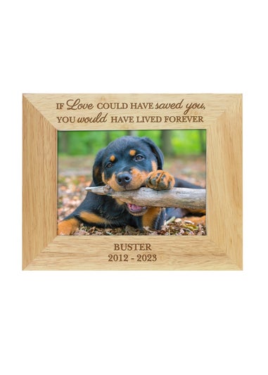 Personalised Memento Company Wood Pet Memorial 6x4 Photo Frame