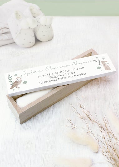 Personalised Memento Company Wood Woodland Animals Certificate Holder