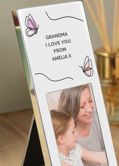 Personalised Memento Company Silver Butterfly 2x3 Photo Frame