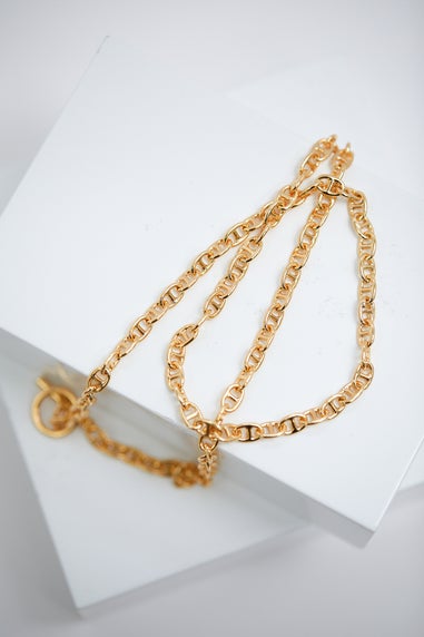 Jon Richard Gold Plated T Bar Long Drop Necklace