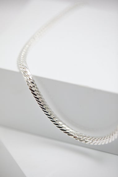 Jon Richard Silver Plated Herringbone Chain Necklace