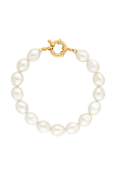 Jon Richard Cream Pearlised Baroque Bracelet