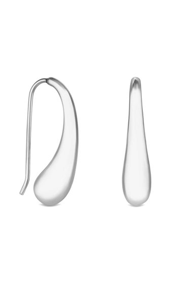 Jon Richard Recycled Silver Plated Organic Tear Drop Earrings