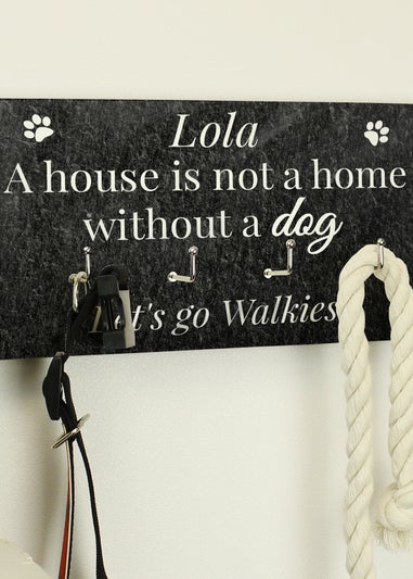 Personalised Memento Company Wood Dog Lead Hooks