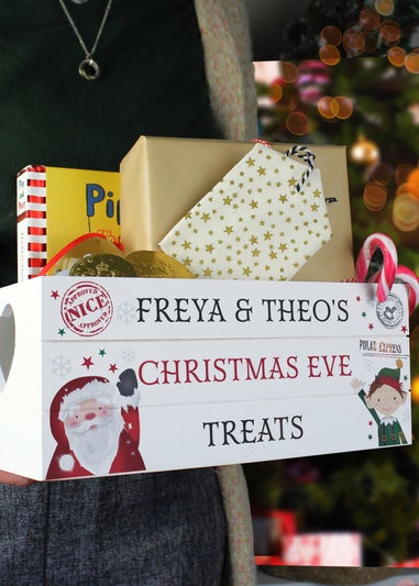 Personalised Memento Company White Wood Christmas Crate