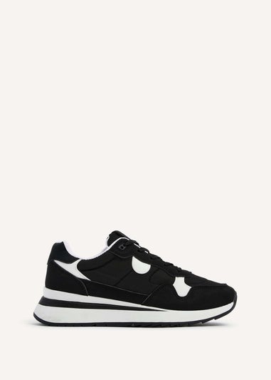 Linzi Clapham Black Two-Tone Wedged Trainer