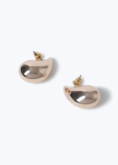 Muse Rose Gold Teardrop Stud Earrings