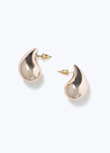 Muse Rose Gold Teardrop Stud Earrings