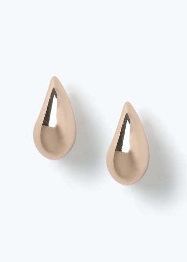 Muse Rose Gold Teardrop Stud Earrings