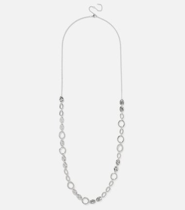 Muse Silver Textured Circle Necklace