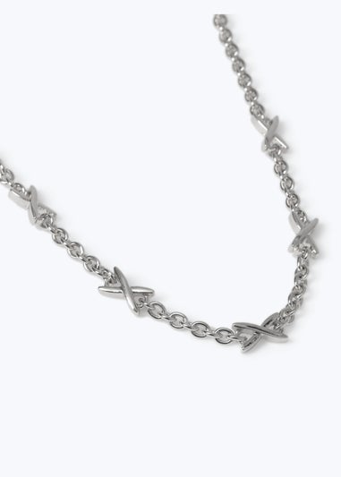 Muse Silver X Station Necklace