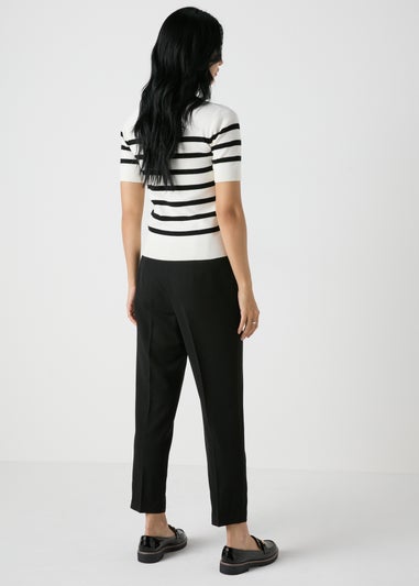 Et Vous black Short Length Tapered Trousers