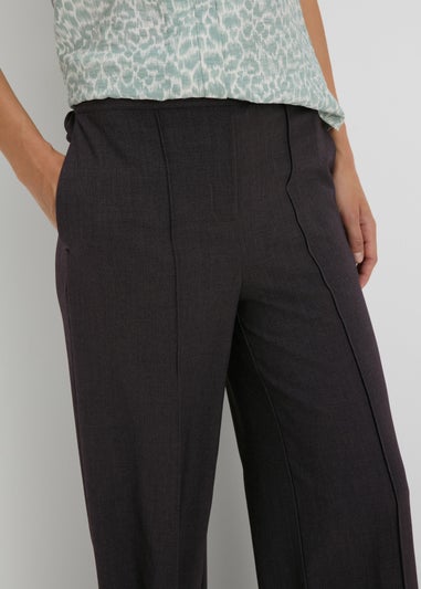 Et Vous Grey Regular Wide Leg Trousers