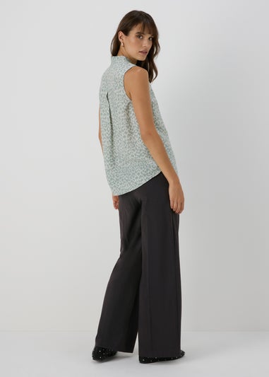 Et Vous Grey Regular Wide Leg Trousers