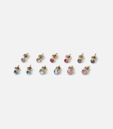 Muse Pastel Mix Stone 6 Pack Earring