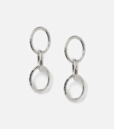 Muse Silver Triple Hoop Earring