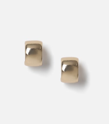 Muse Gold Wide Chub Hoop Earring