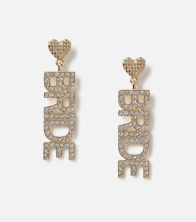 Muse Gold Hen Do Bride Earrings