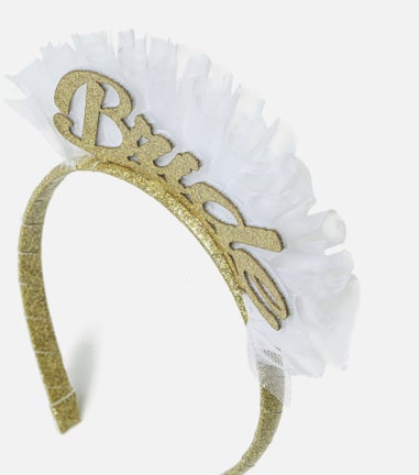 Muse Gold Bride Veil Headband