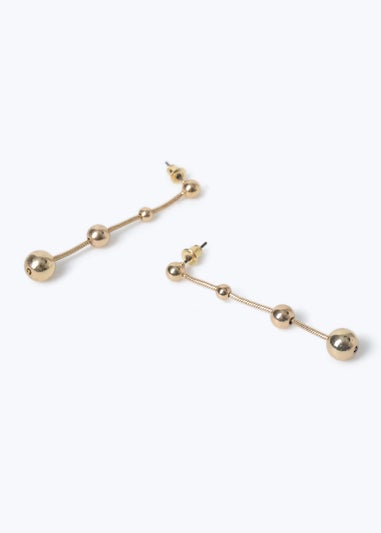 Muse Gold Ball Drop Earrings