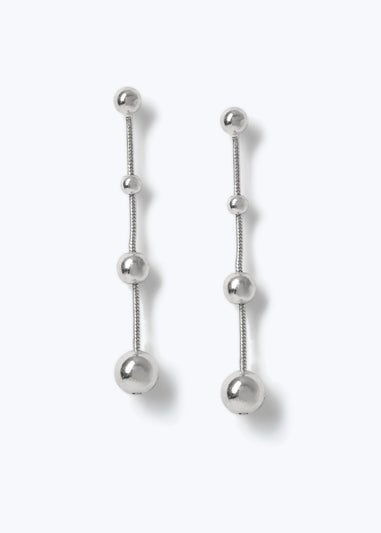 Muse Silver 4 Ball Drop Earrings