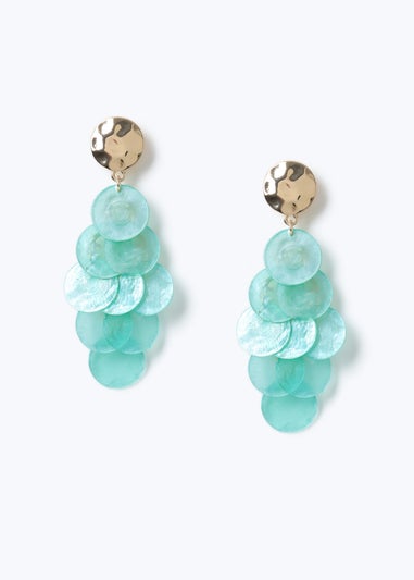 Muse Turquoise Shell Cascade Drops