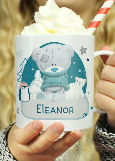 Personalised Memento Company White Winter Explorer Tiny Tatty Teddy Plastic Mug