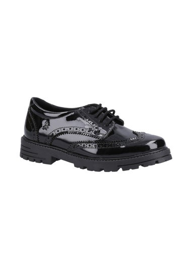 Hush Puppies Girls Black Maxine Patent Junior School Shoes (Younger 10 - Older 2)