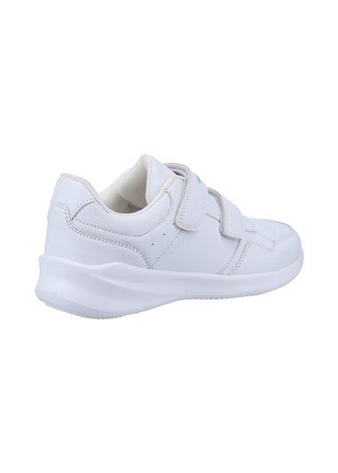 Hush Puppies Unisex White Marling Easy Senior School Shoes (Older 3-5)