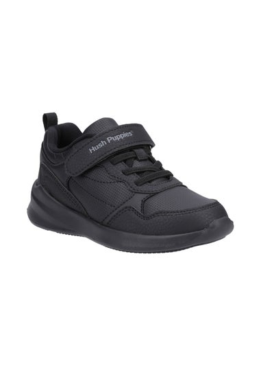 Hush Puppies Unisex Black Marling Bungee Lace Junior School Shoes (Younger 10 - Older 2)