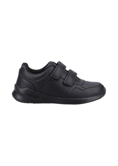 Hush Puppies Unisex Black Marling Easy Junior School Shoes (Younger 10 - Older 2)