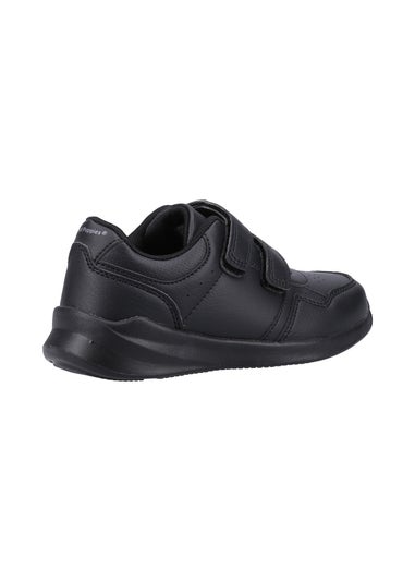 Hush Puppies Unisex Black Marling Easy Junior School Shoes (Younger 10 - Older 2)