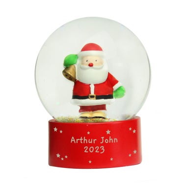 Personalised Memento Company Red Santa Snow Globe